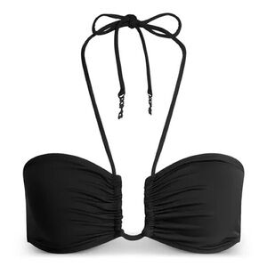 Skims Swim U-Wire Halter Bikini Top In Onyx